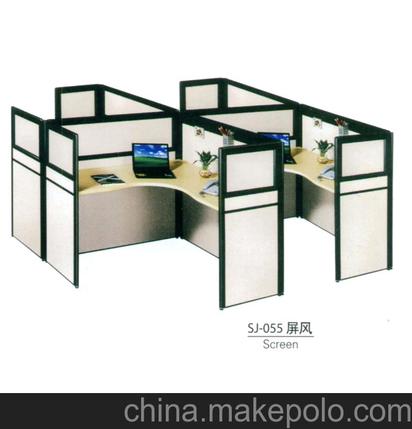 尚杰办公家具厂家批发销售屏风隔断4人位简约屏风办公桌屏风卡座